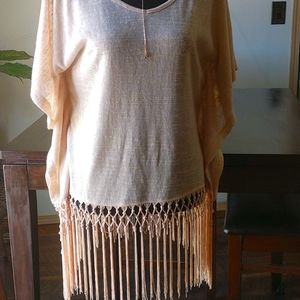 Francesca's fringe boho top